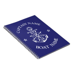 Carnet Nom du capitaine de bateau sur mesure marine marin