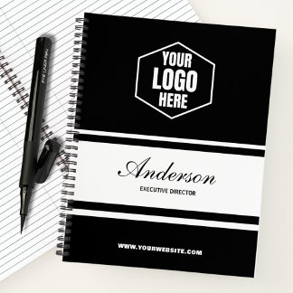 Carnet Nom du logo de l'entreprise Titre du script Cadeau