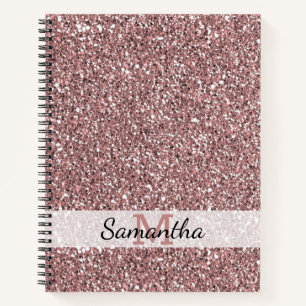 Carnet Nom du monogramme de la Parties scintillant d'or r