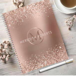 Carnet Nom du monogramme de la Parties scintillant d'or r
