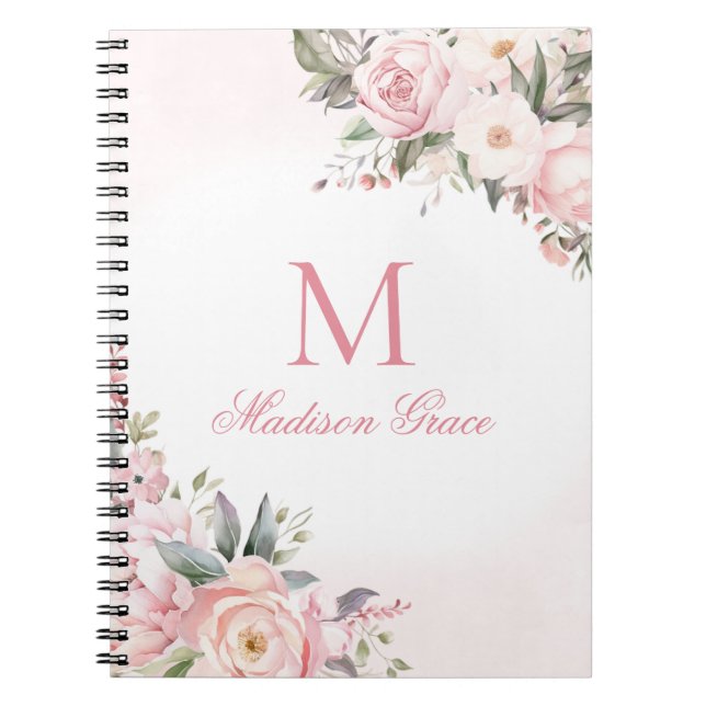Carnet Nom du monogramme personnalisé (Devant)