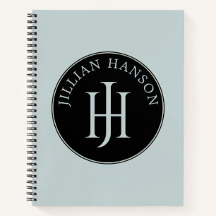 Carnet Nom du monogramme personnel artistique Logo Smoky