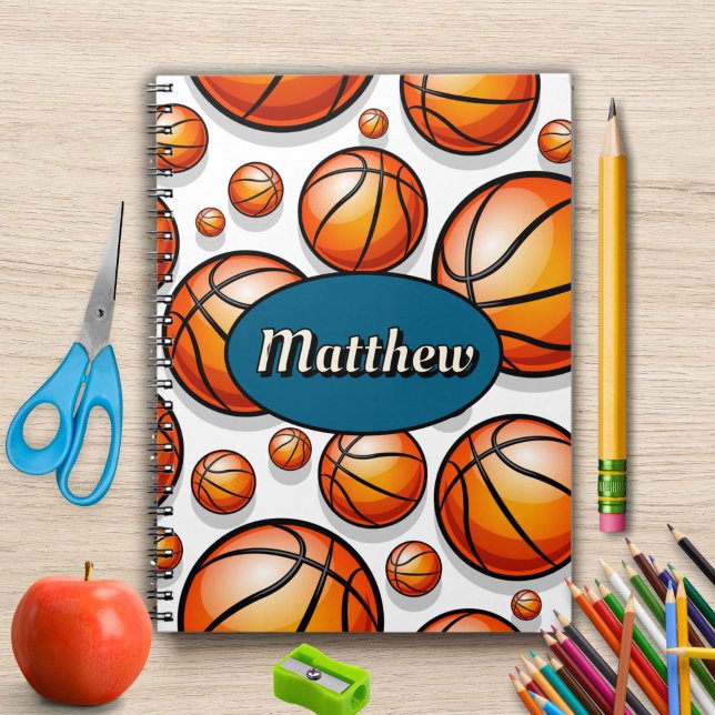 Carnet Nom du motif de basket-ball (Créateur téléchargé)