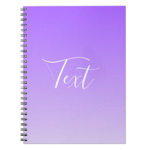 Carnet Nom du script curatif et Ombre violet clair modifi