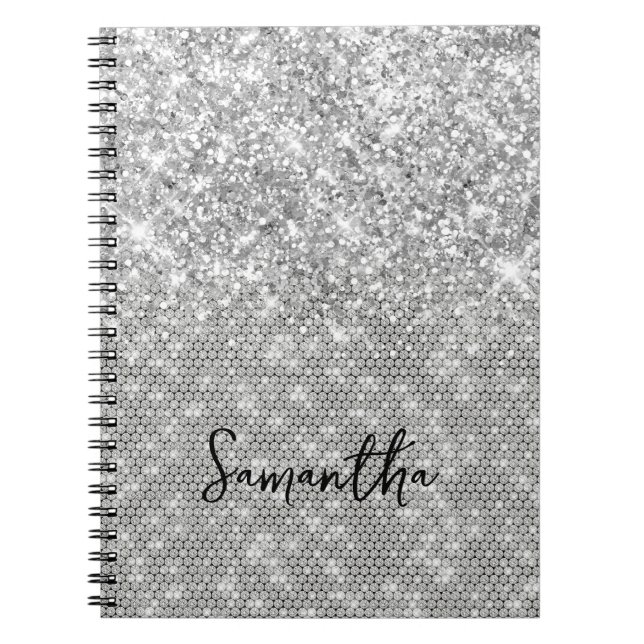 Carnet Nom du script de la Parties scintillant diamant en (Devant)