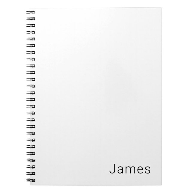 Carnet Nom modifiable minimal simple ou autre texte (Devant)