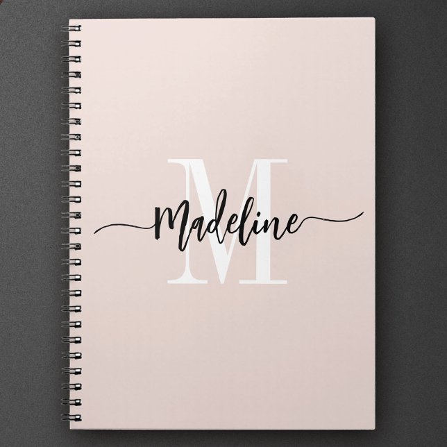 Carnet Nom Monogramme personnalisé Cadeau de script moder (Créateur téléchargé)
