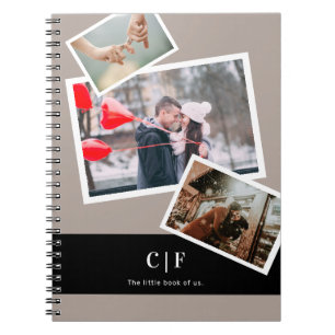 Carnet Nom monogramme photo moderne et tendance personnal