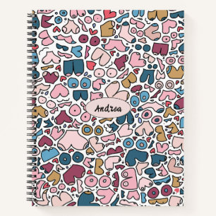 Carnet Nom motif mammaire neutre