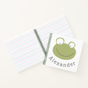 Carnet Nom personnalisable Grenouille mignonne