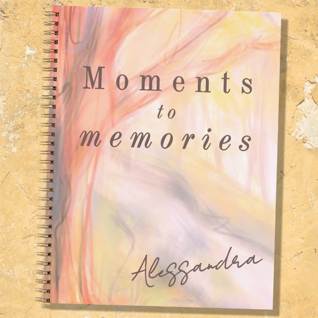 Carnet Nom personnalisé Aquarelle Pastel Souvenirs (Créateur téléchargé)