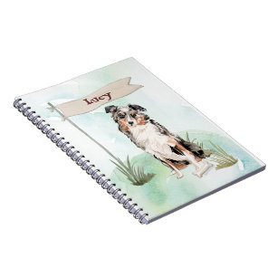 Carnet Nom personnalisé Australian Shepherd Pet Dog