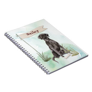 Carnet Nom personnalisé Black Lab Pet Dog