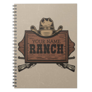 Carnet NOM PERSONNALISÉ Canons Cowboy Connexion Western 