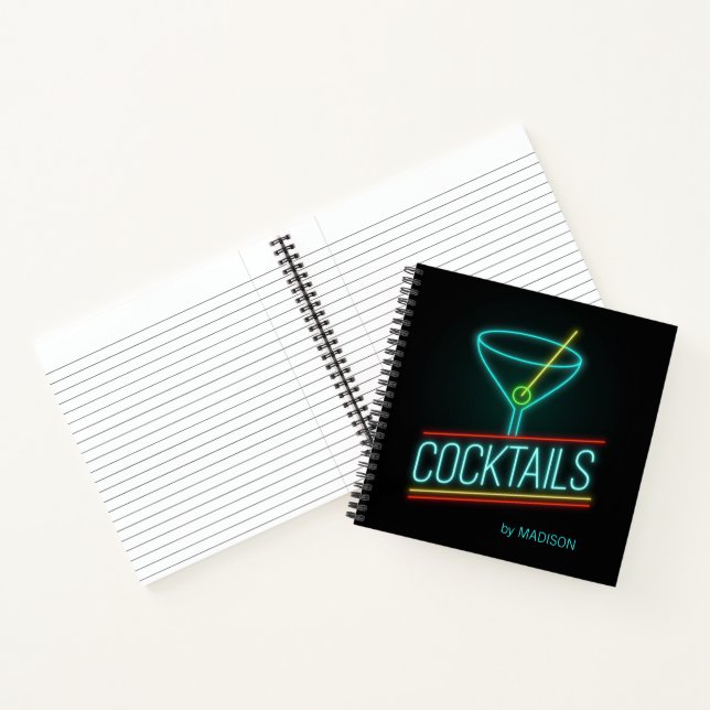 Carnet Nom personnalisé COCTAILS (Intérieur)