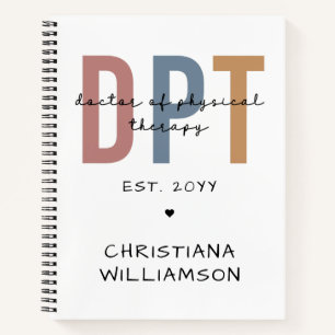 Carnet Nom personnalisé DPT Doctor of Physical Therapy
