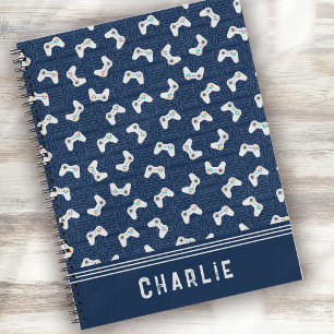 Carnet Nom personnalisé du Motif du jeu vidéo Monogramme