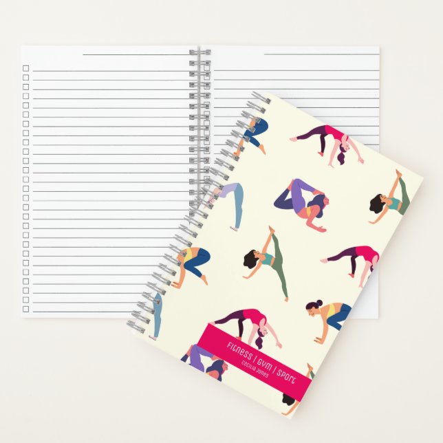 Carnet Nom personnalisé fitness gym sport trackackackers  (À l'intérieur)