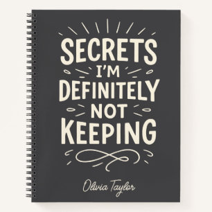Carnet Nom personnalisé Funny Gossip Secrets Citation