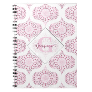 Carnet Nom personnalisé Joli rose les années 70 Confetti 