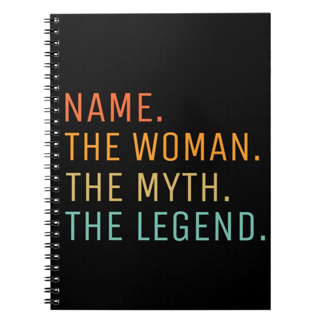Carnet Nom Personnalisé La Femme Le Mythe La Légende (Devant)