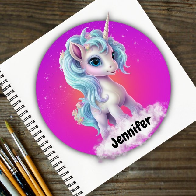 Carnet Nom personnalisé Licorne (Créateur téléchargé)