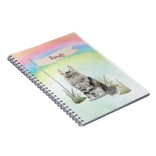 Carnet Nom Personnalisé Maine Coon Pet