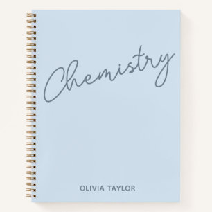 Carnet Nom personnalisé Objet Bleu clair Chimie