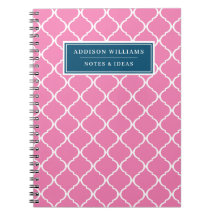 Nom personnalisé Unique Motif en treillis rose ble