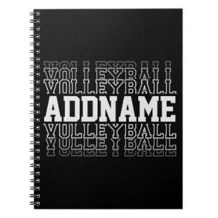 Carnet NOM PERSONNALISÉ Vanisant Volleyball Logo Joueur d