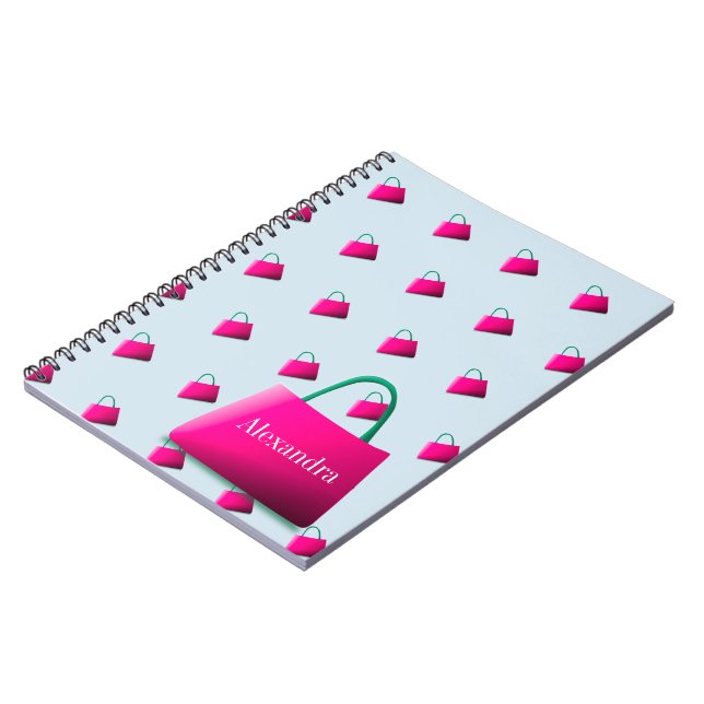 Carnet Nom personnel Modern Pastel Blue (Côté gauche)