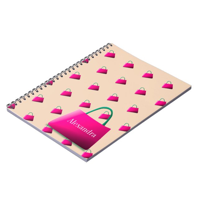 Carnet Nom personnel Modern Pastel Orange (Côté gauche)
