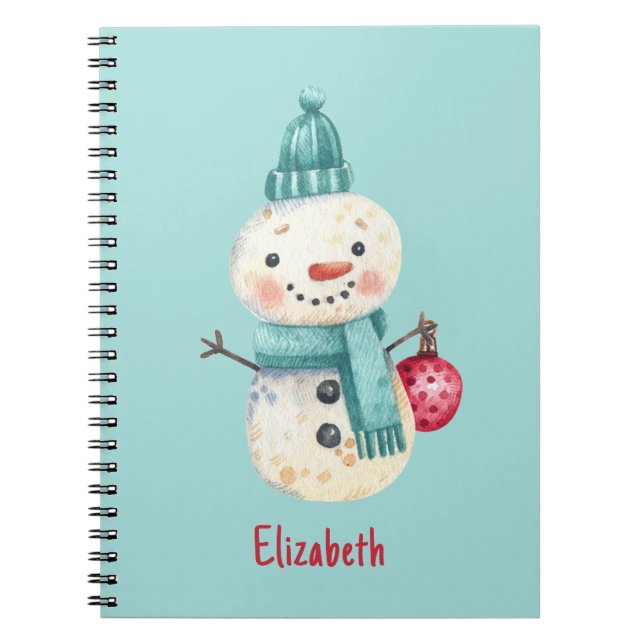 Carnet Nom, Planificateur hivernal fantaisiste de bonhomm (Devant)