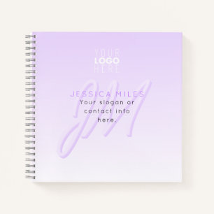 Carnet Nom professionnel et Modèle Slogan Violet clair