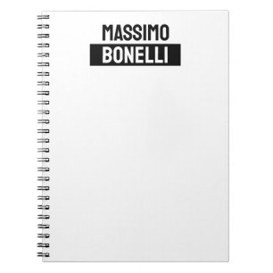 Carnet Nom propre Minimaliste Moderne Simple Noir Blanc