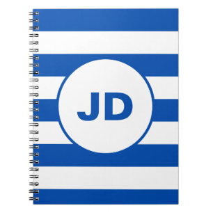 Carnet Nom Vintage Classic Bleu & Blancs