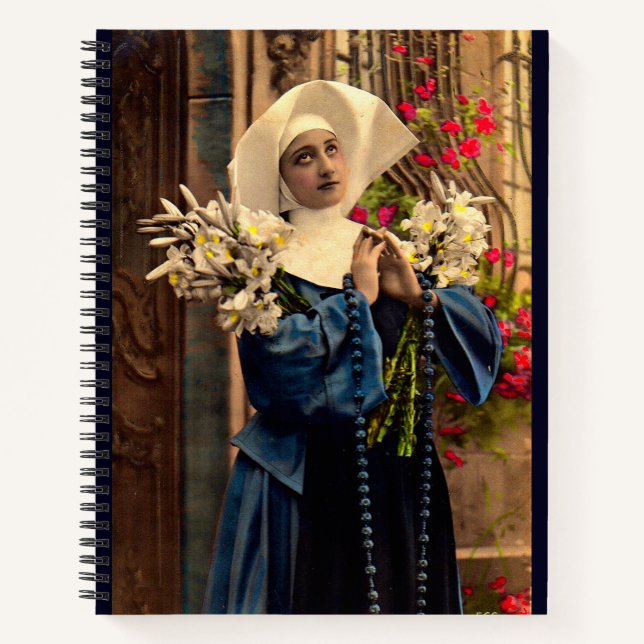 Carnet nonne bleue vers 1910 (Devant)