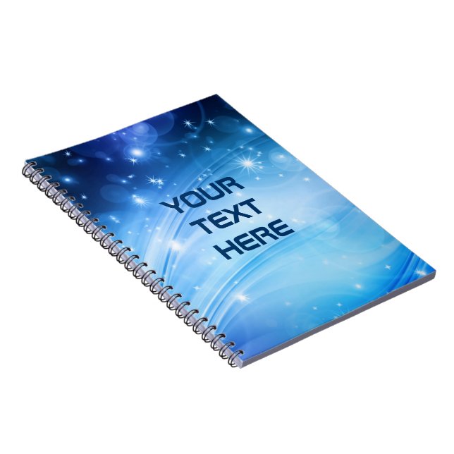 Carnet Northern Light Stars blue + votre texte et vos idé (Côté Droit)