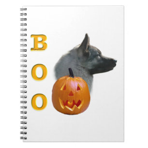 Carnet Norvégien Elkhound Halloween Boo