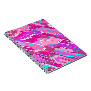 Carnet Nostalgie des années 90 Pop Art en Magenta