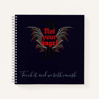 Carnet Not Your Angel Notebook – Touch It and Vanish Art