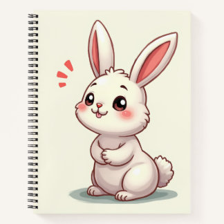 Carnet Note avec caractère lapin mignon