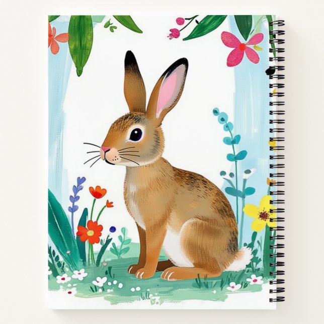 Carnet Note de printemps lapin (Dos)