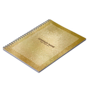 Carnet Note de texture de verre brillant brillant or rich