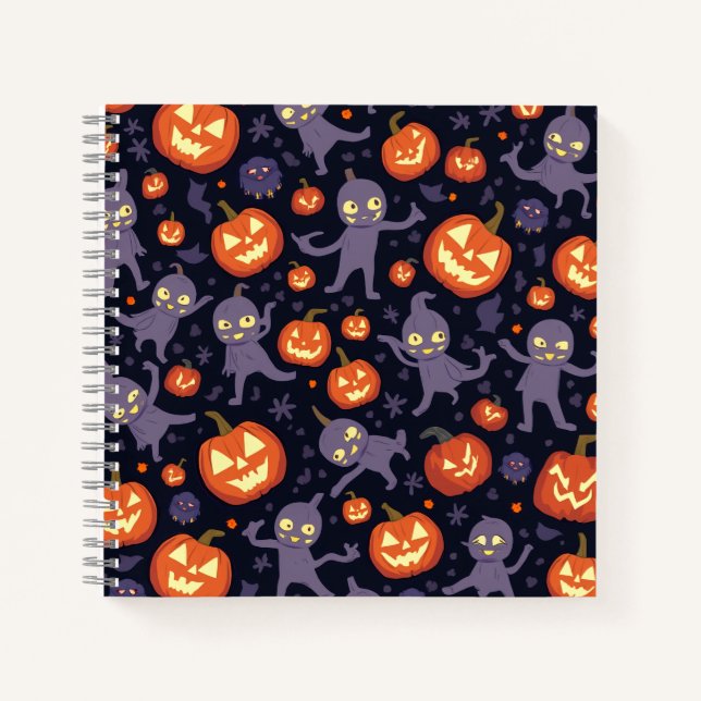 Carnet Note du Carré Motif Halloween (Devant)