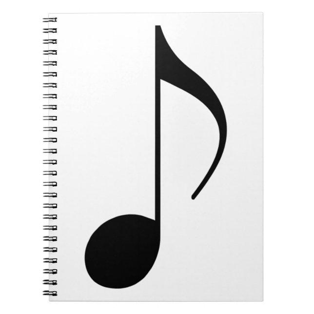 Carnet note musicale noire (Devant)
