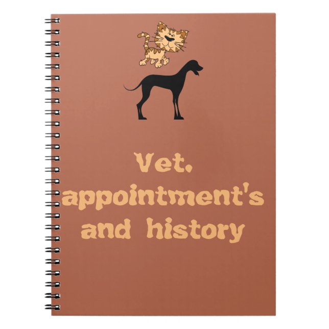 Carnet Note pour les animaux de compagnie. (Devant)