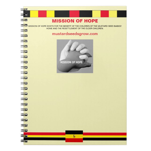 Carnet Note pour Mission Hope (Devant)