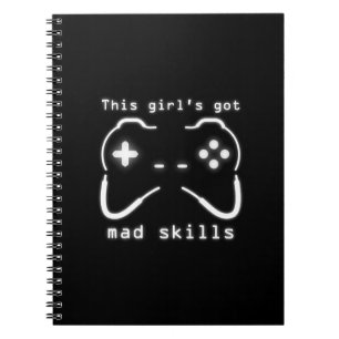 Carnet Notebo de contrôleur de jeu vidéo pour filles avec