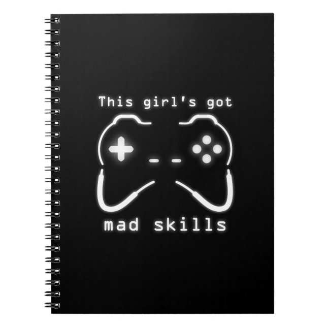 Carnet Notebo de contrôleur de jeu vidéo pour filles avec (Devant)